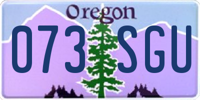 OR license plate 073SGU