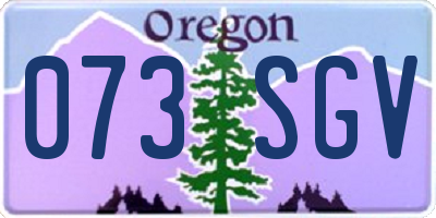 OR license plate 073SGV