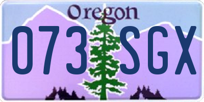 OR license plate 073SGX