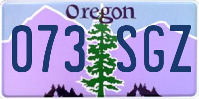 OR license plate 073SGZ