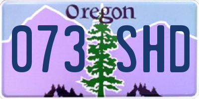 OR license plate 073SHD