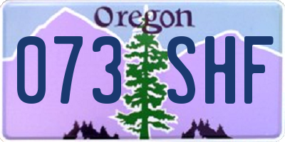 OR license plate 073SHF