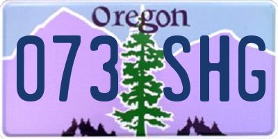 OR license plate 073SHG