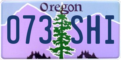 OR license plate 073SHI
