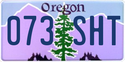 OR license plate 073SHT
