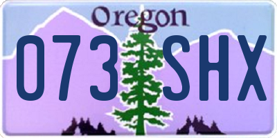 OR license plate 073SHX