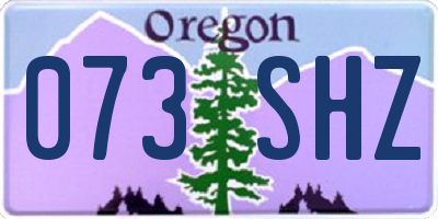 OR license plate 073SHZ