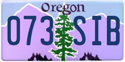 OR license plate 073SIB