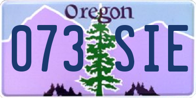 OR license plate 073SIE