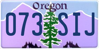 OR license plate 073SIJ