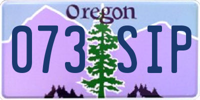 OR license plate 073SIP