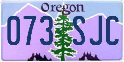 OR license plate 073SJC
