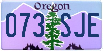 OR license plate 073SJE