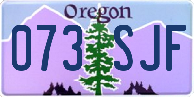 OR license plate 073SJF