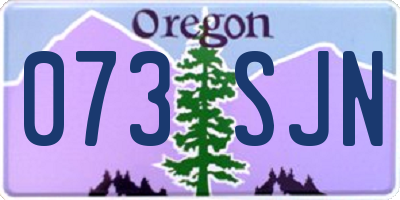 OR license plate 073SJN