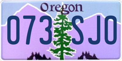 OR license plate 073SJO