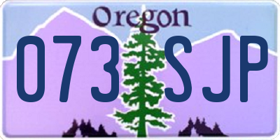OR license plate 073SJP
