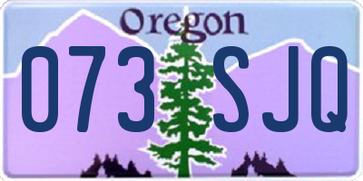 OR license plate 073SJQ