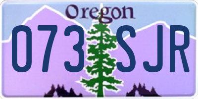 OR license plate 073SJR