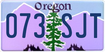 OR license plate 073SJT