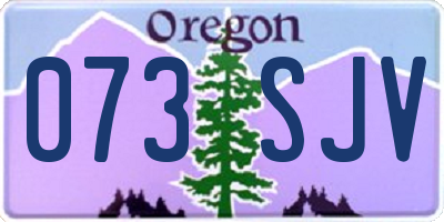 OR license plate 073SJV