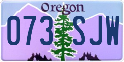 OR license plate 073SJW