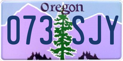 OR license plate 073SJY