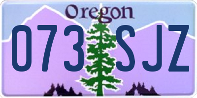 OR license plate 073SJZ