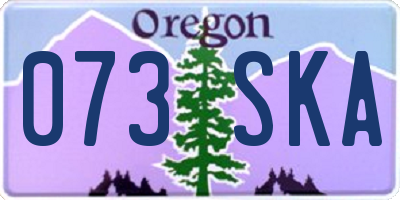 OR license plate 073SKA