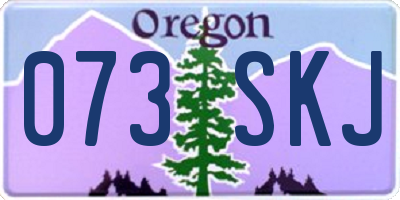 OR license plate 073SKJ