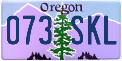OR license plate 073SKL