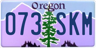 OR license plate 073SKM