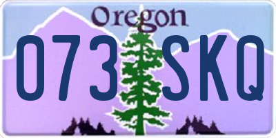 OR license plate 073SKQ