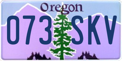 OR license plate 073SKV