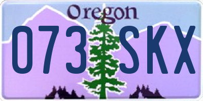 OR license plate 073SKX