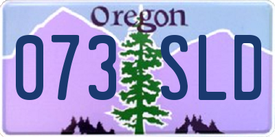 OR license plate 073SLD