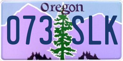 OR license plate 073SLK