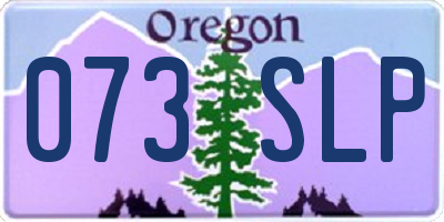 OR license plate 073SLP