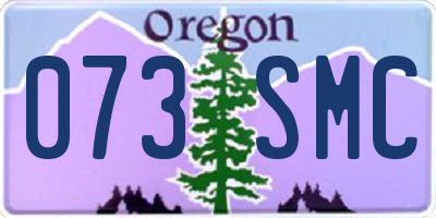 OR license plate 073SMC