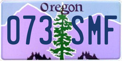 OR license plate 073SMF