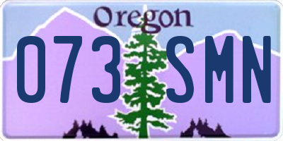 OR license plate 073SMN