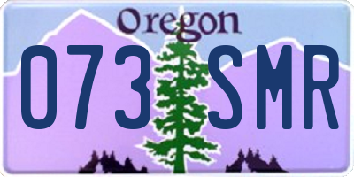 OR license plate 073SMR