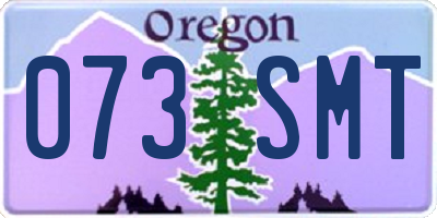 OR license plate 073SMT