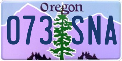 OR license plate 073SNA