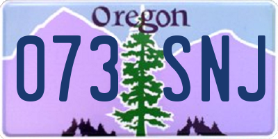 OR license plate 073SNJ