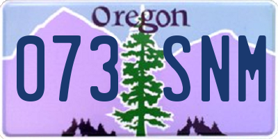OR license plate 073SNM