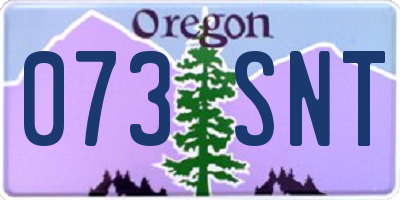 OR license plate 073SNT