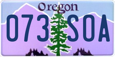 OR license plate 073SOA