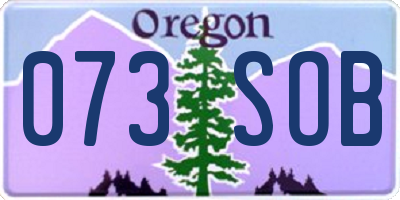 OR license plate 073SOB