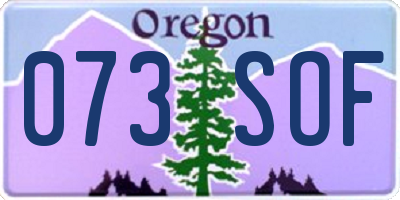 OR license plate 073SOF